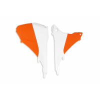 Airbox Cover white-orange for Ktm EXC 125/XC W125 - EXC 200 - EXC 250/XC W250 - EXC-F 250/XCF W250 - EXC 300/XC W300 - EXC-F....