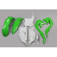 Plastic kit Kawasaki - green & bianco - REPLICA PLASTICS - KAKIT227-999 - UFO Plast