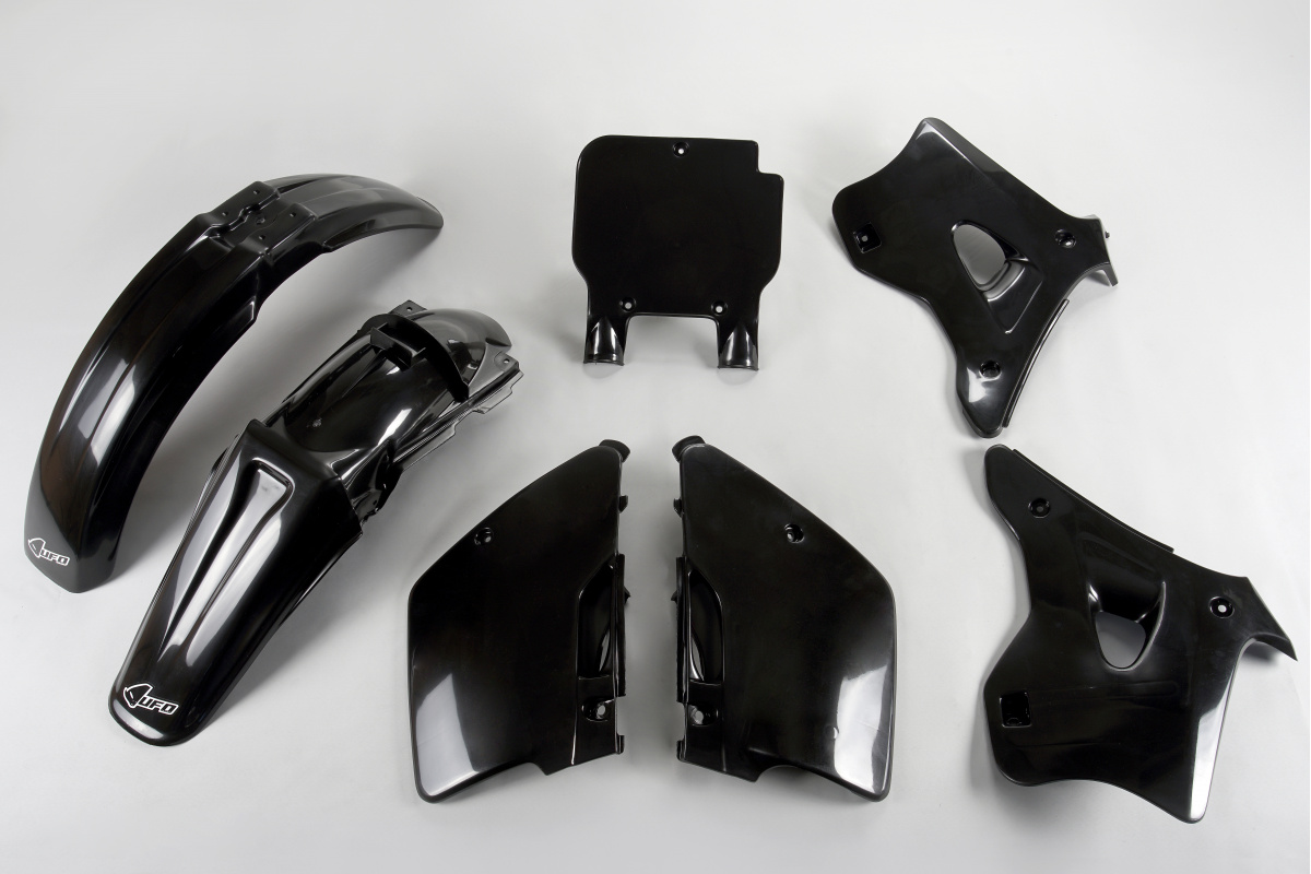 Plastic Kit black for Kawasaki KX 125 (1994-95) - KX 250 (1994-95) - REPLICA PLASTICS - KAKIT193-001 - Ufo Plast