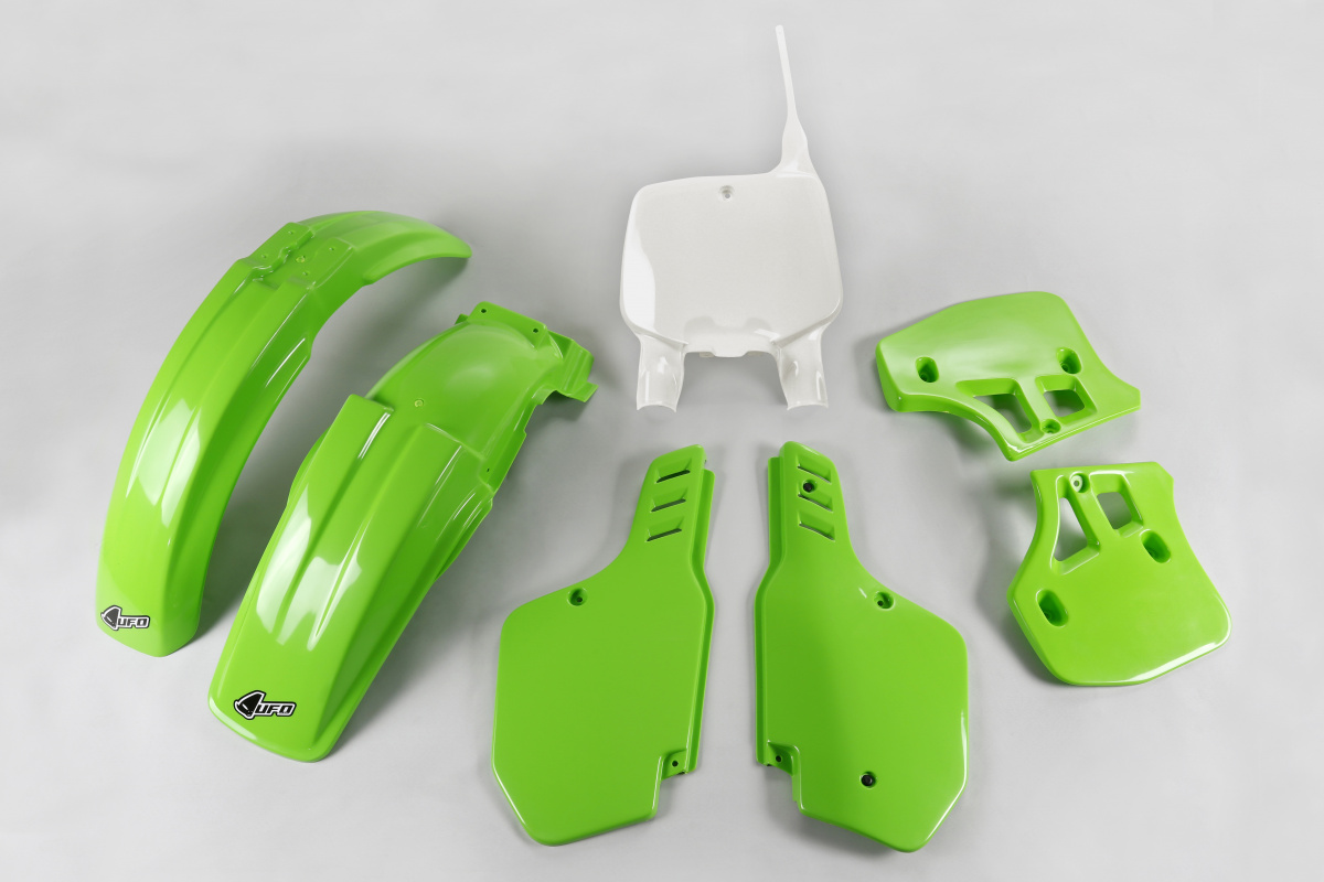 Plastic Kit OEM Color for Kawasaki KX 500 (1996-99) - REPLICA PLASTICS - KAKIT186-999 - Ufo Plast