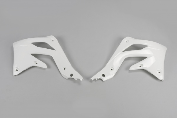 Radiator covers - white 047 - Kawasaki - REPLICA PLASTICS - KA04719-047 - UFO Plast