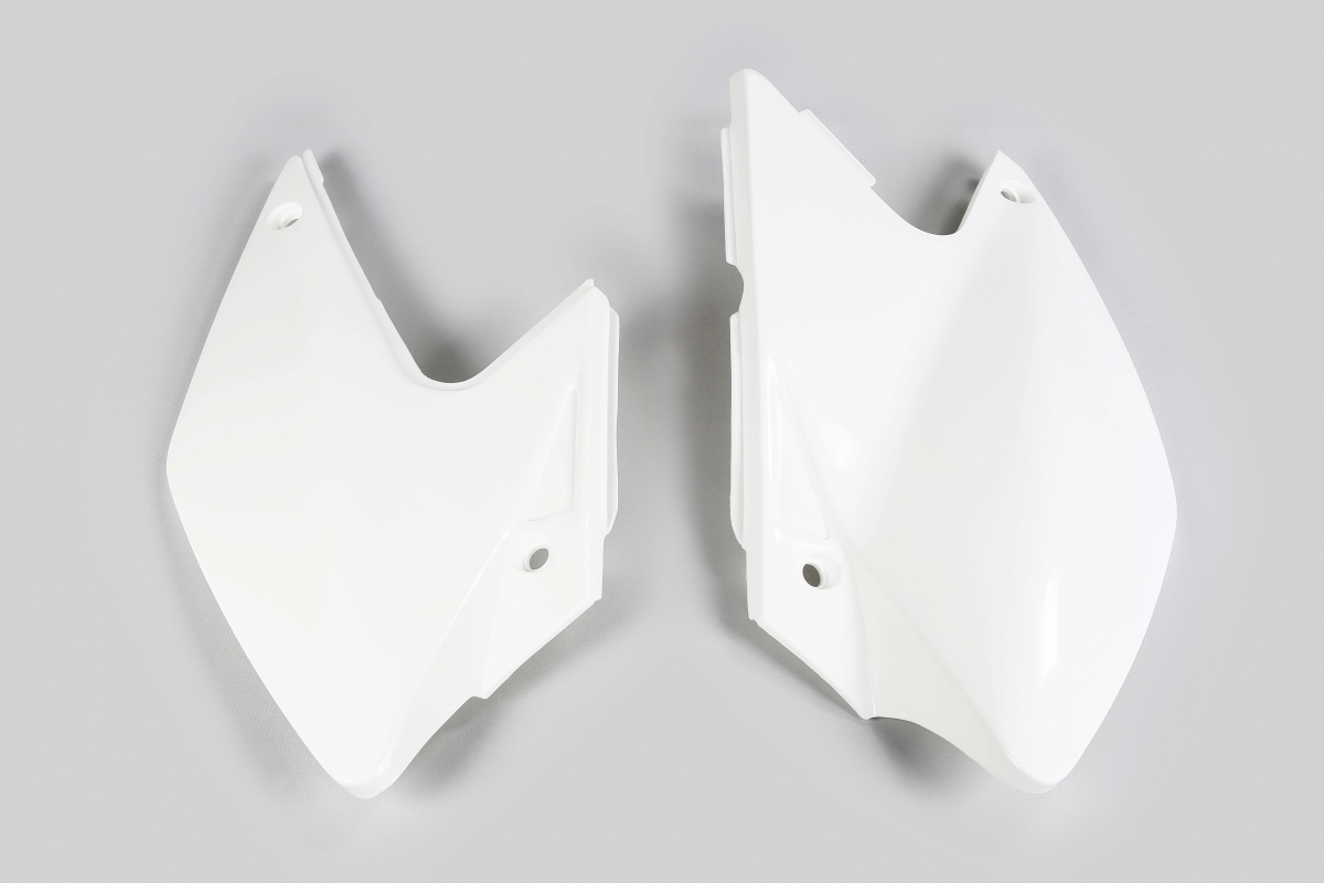 Side Panels white for Kawasaki KLX 450R (2007-25) - REPLICA PLASTICS - KA03790-047 - Ufo Plast