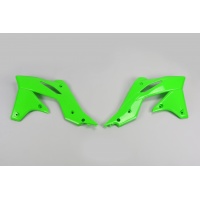 Radiator covers - green - Kawasaki - REPLICA PLASTICS - KA04725-026 - UFO Plast