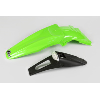 Rear fender / Enduro LED - green - Kawasaki - REPLICA PLASTICS - KA03791-026 - UFO Plast