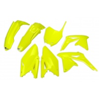 Plastic Kit neon yellow for Suzuki RMZ 450 (2008-17) - REPLICA PLASTICS - SUKIT417-DFLU - Ufo Plast