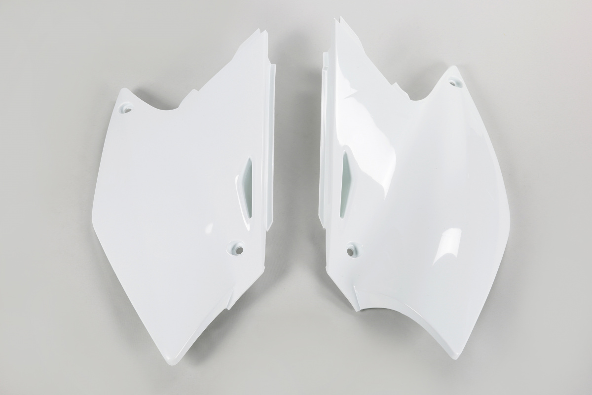 Side Panels white for Suzuki RMZ 250 (2004-06) - REPLICA PLASTICS - SU03932-041 - Ufo Plast