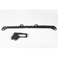 Chain guide+swingarm chain slider - black - Yamaha - REPLICA PLASTICS - YA04800-001 - UFO Plast