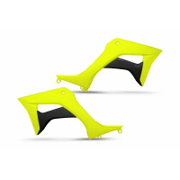 Radiator covers - neon yellow - Honda - REPLICA PLASTICS - HO05600-DFLU - UFO Plast