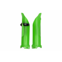 Fork slider protectors + quick starter - neon green - Kawasaki - REPLICA PLASTICS - KA04757-AFLU - UFO Plast