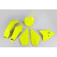 Plastic Kit neon yellow for Suzuki RM 85 (2000-25) - REPLICA PLASTICS - SUKIT405K-DFLU - Ufo Plast