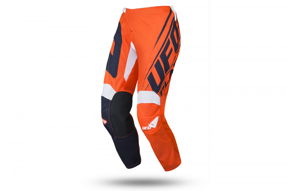 Motocross Vanadium pants blue and neon orange - Pants - PI04471-FFLU - UFO Plast