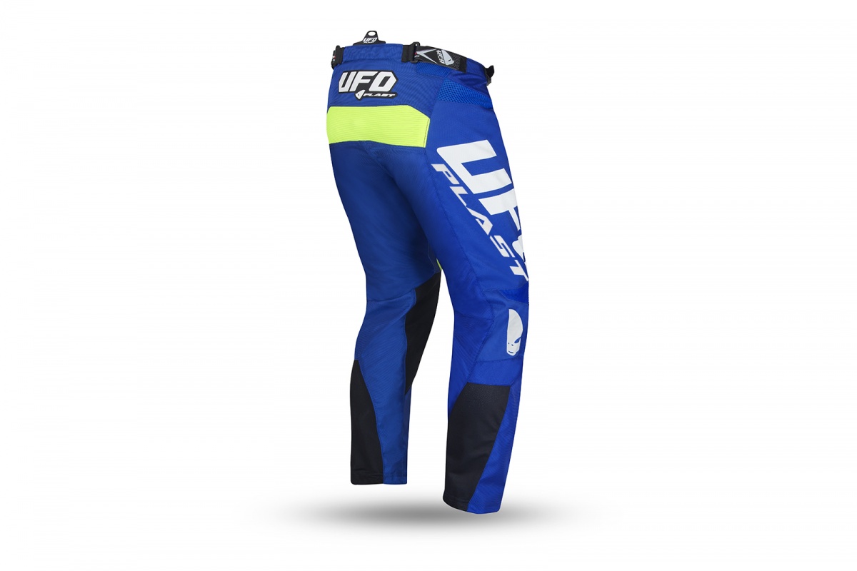 Motocross Another Race pants blue and neon yellow for kids - CLOTHING - PI04484-C - UFO Plast