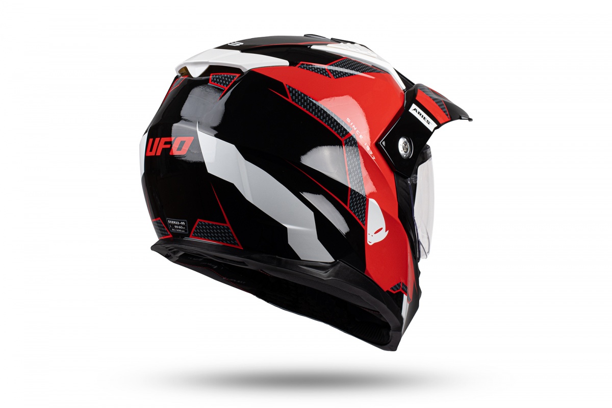 Motocross enduro helmet Aries black and red - PROTECTION - HE163 - UFO Plast