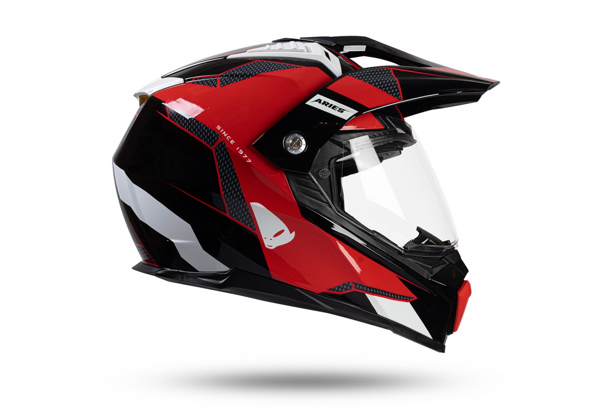 Motocross enduro helmet Aries black and red - PROTECTION - HE163 - UFO Plast