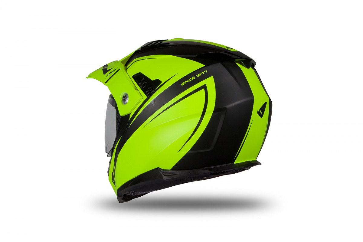 Motocross Enduro helmet Aries black and neon yellow matt - Helmets - HE179 - UFO Plast