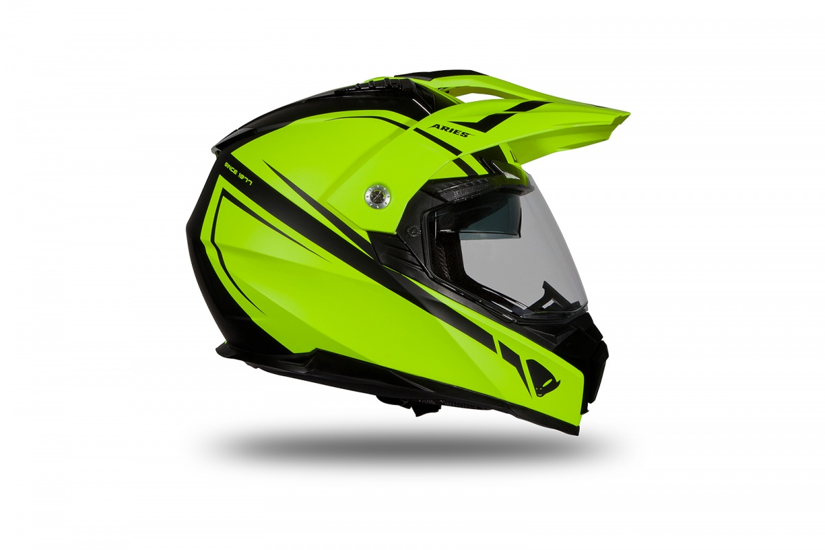 Motocross Enduro helmet Aries black and neon yellow matt - Helmets - HE179 - UFO Plast