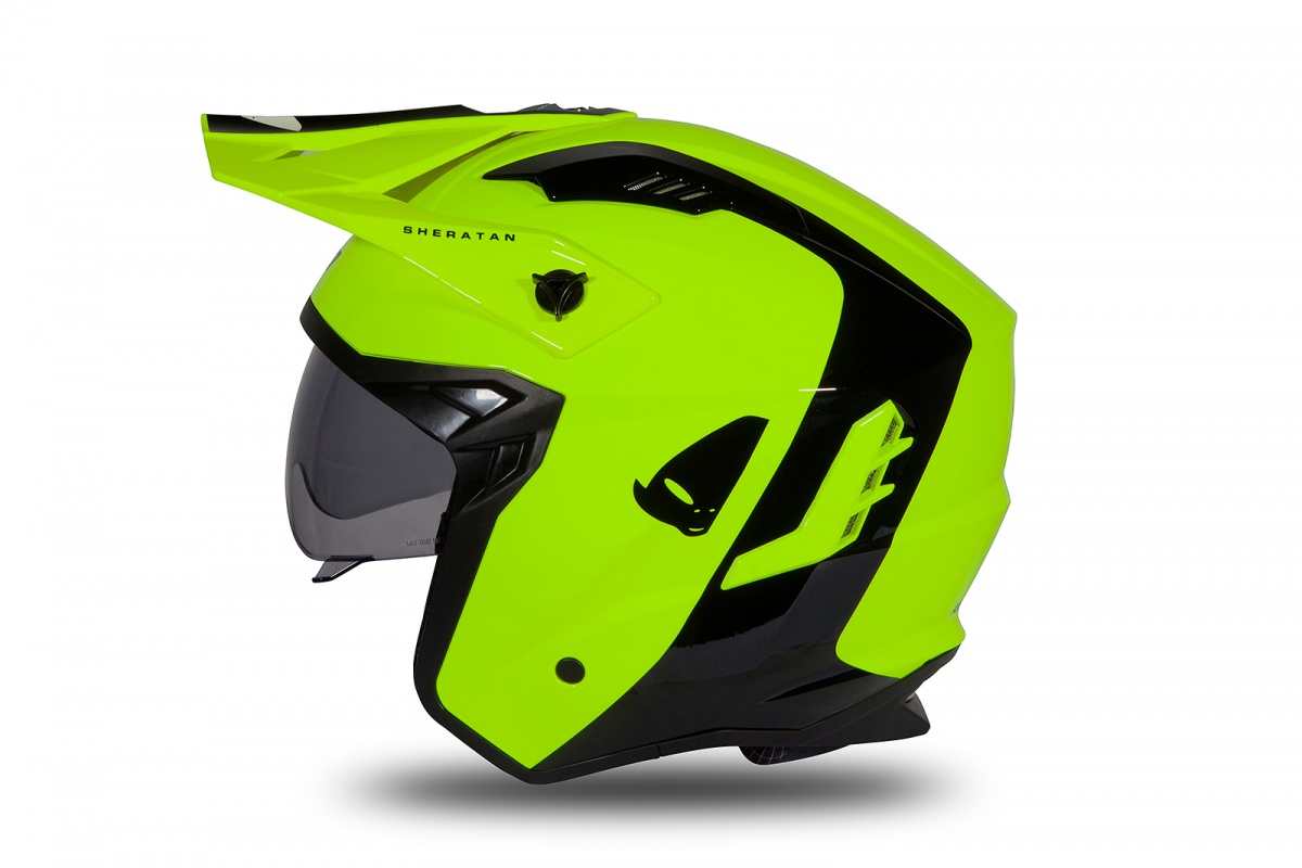 Jet helmet Sheratan neon yellow and black glossy - Helmets - HE183 - UFO Plast