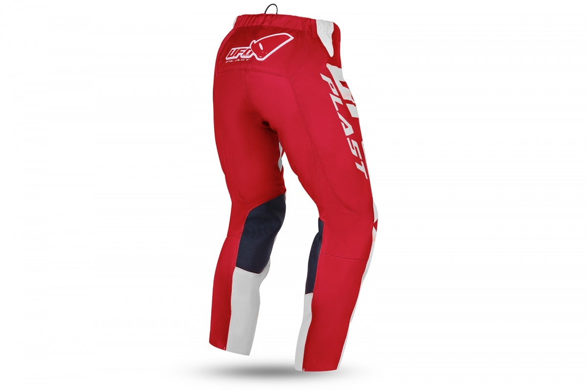 MOTOCROSS KIMURA PANTS FOR KIDS WHITE AND RED - KIDS - PI04495-B - UFO Plast