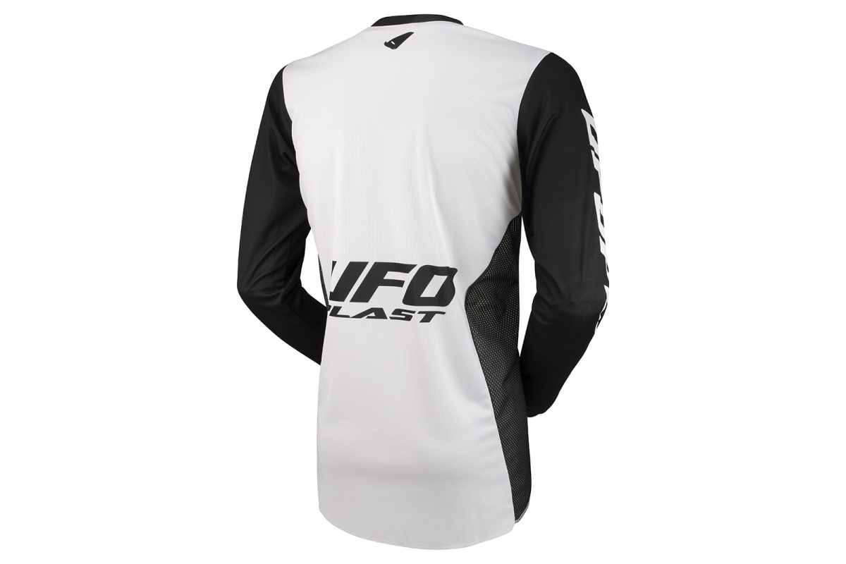 Motocross Tainite jersey white and black - Jersey - MG04538-WK - UFO Plast