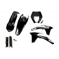 Full plastic kit / with headlight Ktm - black - REPLICA PLASTICS - KTKIT521F-001 - UFO Plast