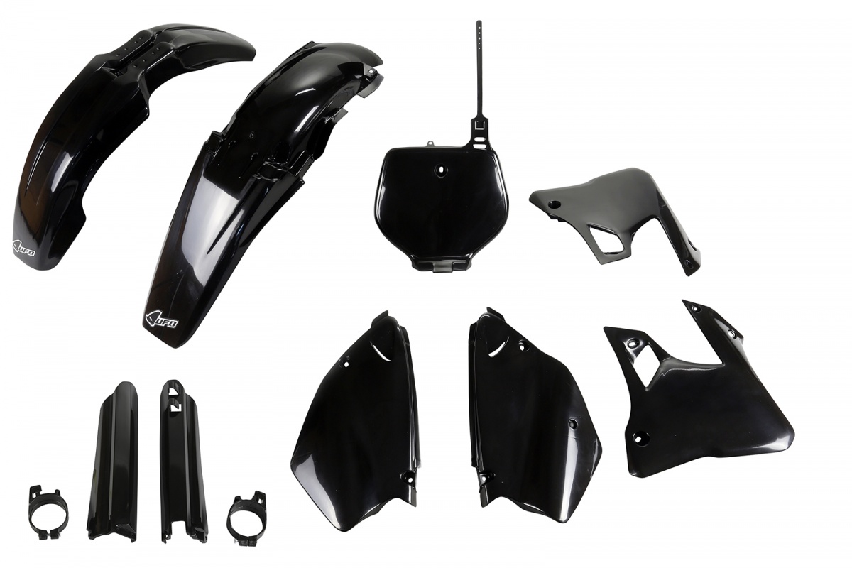 Full Plastic Kit black for Yamaha YZ 125 (1996-99) - YZ 250 (1996-99) - REPLICA PLASTICS - YAKIT294F-001 - Ufo Plast