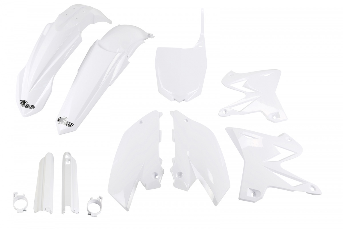 Full Plastic Kit white for Yamaha YZ 125 (2002-04) - YZ 250 (2002-04) - REPLICA PLASTICS - YAKIT328F-046 - Ufo Plast