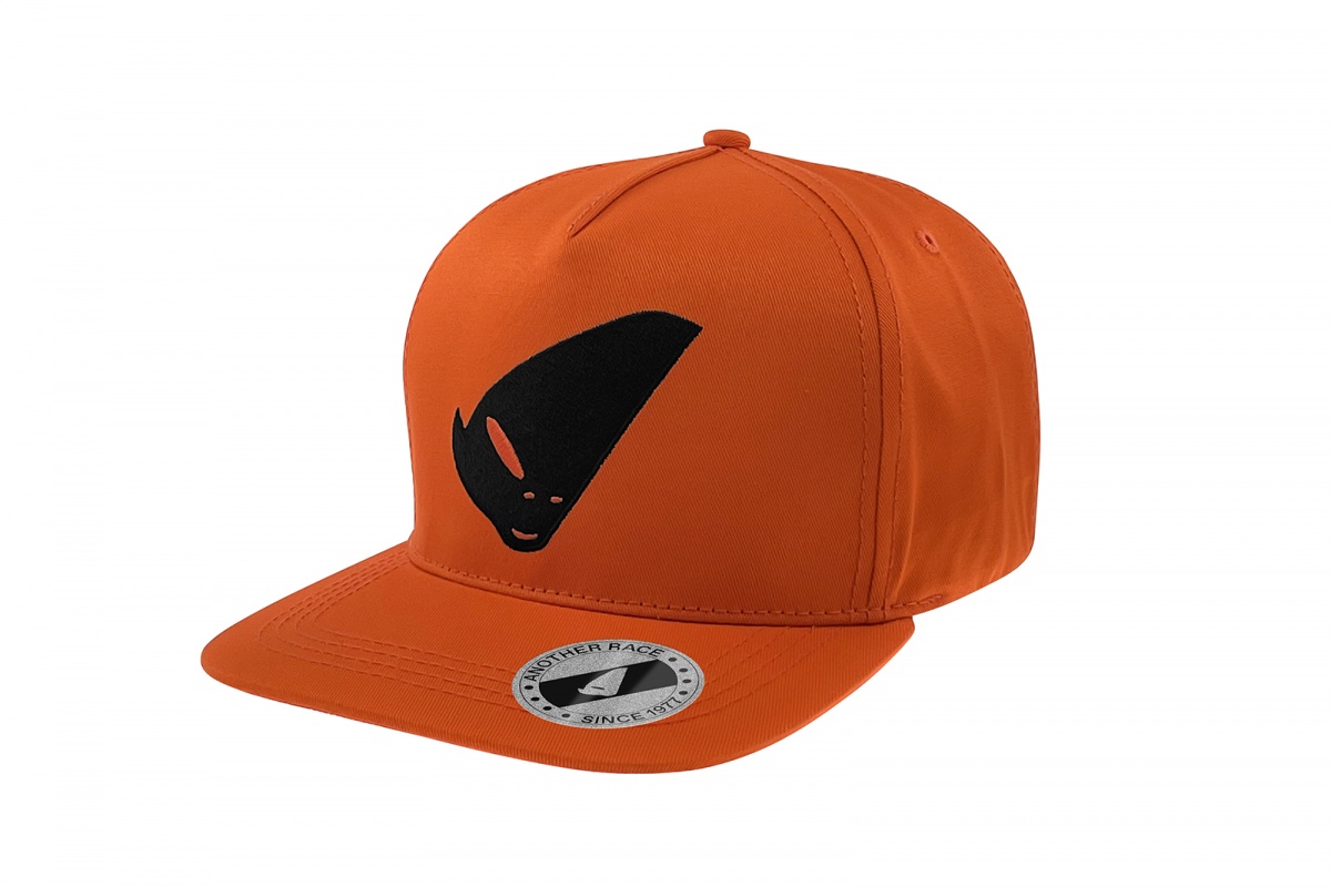 orange Cap with black alien logo - Caps - HA13001-F - Ufo Plast